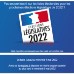 Inscription liste -LEGISLATIVES 2022